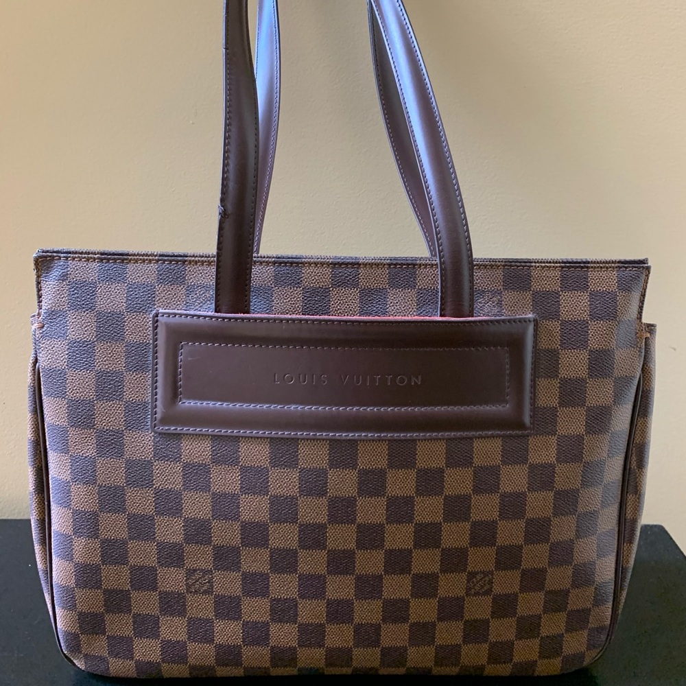 Authentic Louis Vuitton Ebene Damier PM Hand Bag